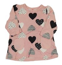 Růžové teplákové šaty se srdíčky George