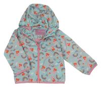 Světlemodrá šusťáková jarní bunda s Peppou a kapucí