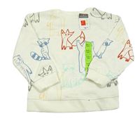 Nové - Smetanová mikina se zvířaty Primark