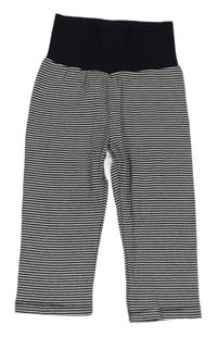 Tmavomodro-biele pruhované ľahké tepláky Steiff