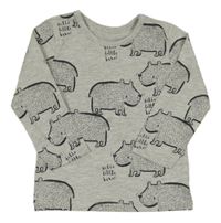 Šedé melírované triko s kapybarami George