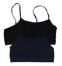 2x lambáda - černá + tmavomodrá žebrovaná Hema