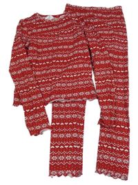 Červené vzorované pyžama H&M