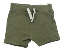 Khaki rebrované kraťasy C&A