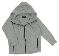 Sivá melírovaná prepínaci mikina s kapucňou Next