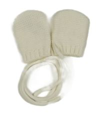 Smetanové pletené rukavice 