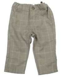 Béžové kostkované chino kalhoty H&M