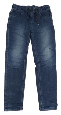 Tmavomodré teplákové skinny rifle 