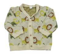 Béžový prepínaci sveter s lvíčky