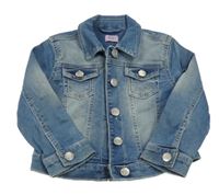 Modrá rifľová bunda s vreckami F&F