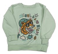 Mintová mikina s tygrem George