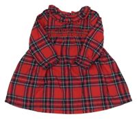 Červeno-zeleno-tmavomodré kockované šaty George