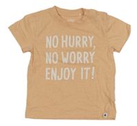 Meruňkové tričko s nápisy Topomini