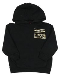 Čierna mikina so zlatými nápisy a kapucí - Marvel George