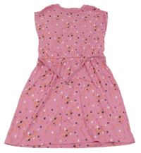 Ružové kvetované šaty s opaskom S. Oliver