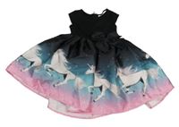 Černo-růžové šaty s jednorožci H&M