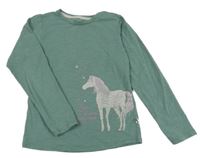 Zelené tričko s jednorožcom