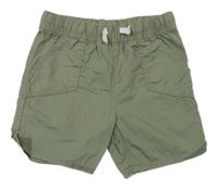 Khaki plátěné kraťasy H&M