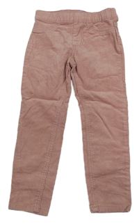 Růžové skinny manšestráky H&M