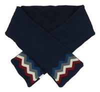 Tmavomodrá pletená podšitá šála se vzorem Primark