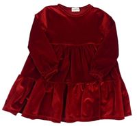 Červené zamatové šaty F&F