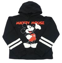 Čierna mikina s kapucňou a Mickeym Disney