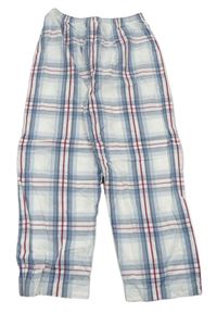 Bielo-modro-červené kockované pyžamové nohavice The Little White Company