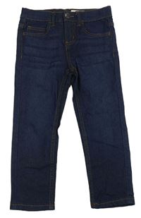 Tmavomodré slim fit rifle Lupilu