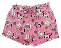 Růžové kraťasy s Minnie a květy C&A