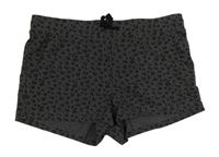 Tmavosivé kraťasy s leoapardím vzorom H&M