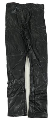 Černé koženkové legíny H&M