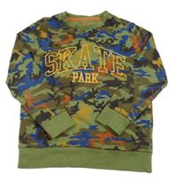 Zeleno-farebná army mikina s nápisom F&F