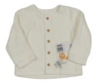 Nové - Biela zamatová prepínaci mikina so zvieratkami Matalan