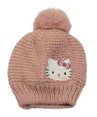 Růžová třpytivá čepice s Hello Kitty a bambulí C&A