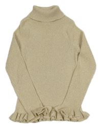 Zlatý trblietavý svetrový rebrovaný rolák Primark