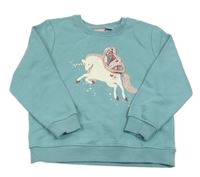 Svetlomodrá mikina s jednorožcom Lupilu