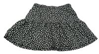 Čierno-biela kvetovaná sukňa Reserved