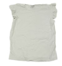 Biele rebrované tričko s volánikmi Yigga