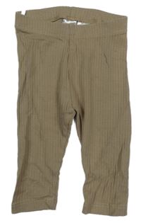 Hnedé rebrované legíny H&M