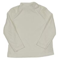 Biele rebrované tričko so stojačikom Primark