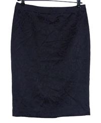 Dámska fialová vzorovaná púzdrová sukňa zn. M&S