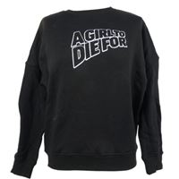 Nové - Dámská černá mikina s nápisem 