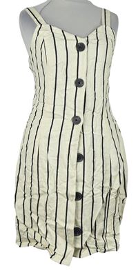 Dámske smetanovo-čierne pruhované prepínaci šaty River Island