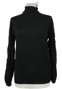 Nové - Pánský černý lehký svetrový rolák River Island 