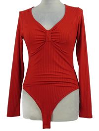 Dámské červené žebrované body New Look