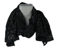 Dámská černá vzorovaná šála 