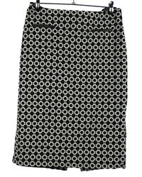 Dámska čierno-biela vzorovaná púzdrová sukňa M&S
