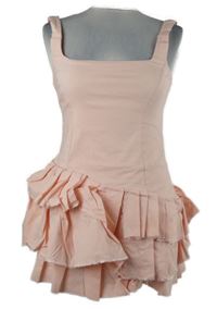 Dámské světlerůžové minišaty s volánikmi EGO