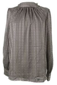 Dámská černo-vínovo-bílá vzorovaná halenka H&M