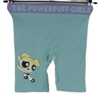Dámske svetlomodré rebrované elastické kraťasy s obrázkom The Powerpuff Girls Primark